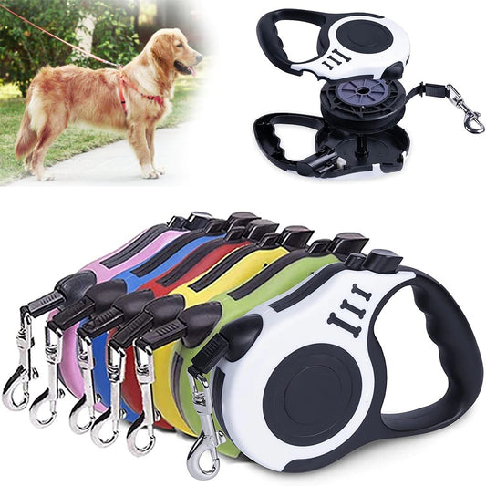 3m And 5m Durable Dog Leash Automatic Retractable Nylon Cat Lead Extension