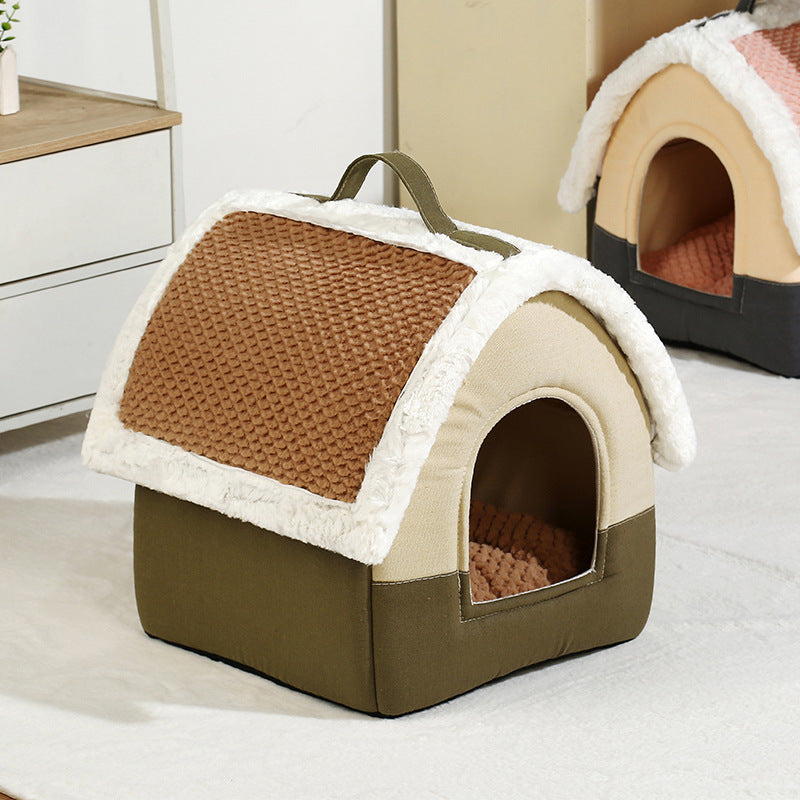 Foldable Dog House Kennel Bed Mat For Small And Medium Dogs, Cats
