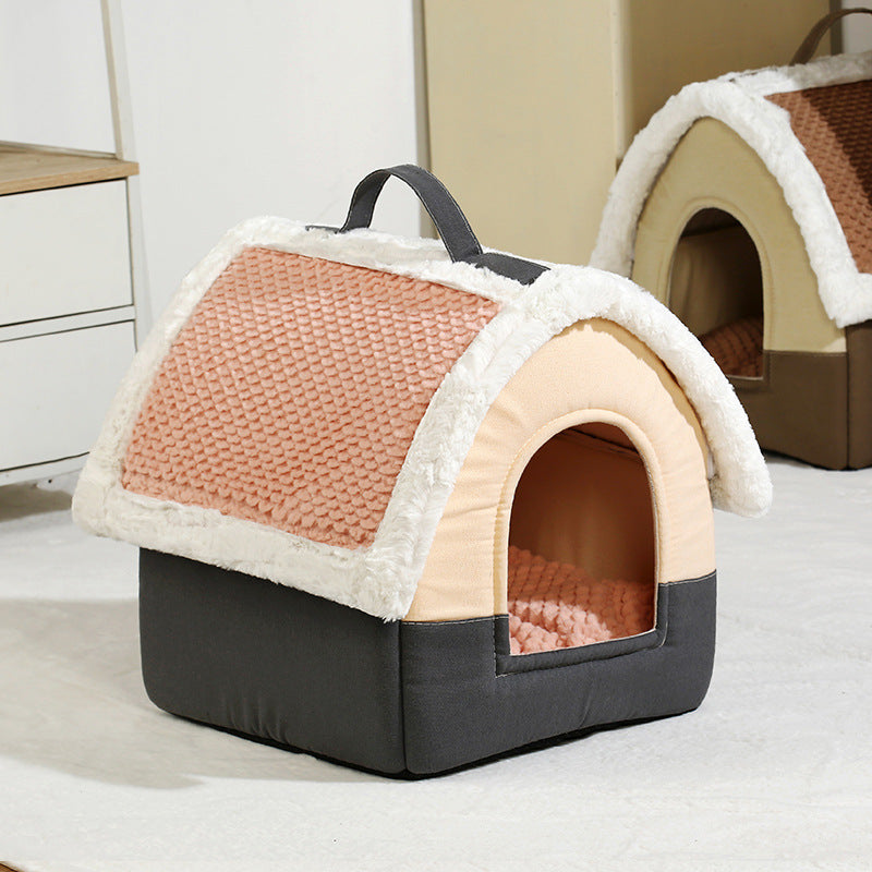 Foldable Dog House Kennel Bed Mat For Small And Medium Dogs, Cats