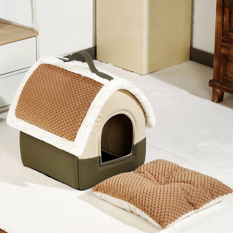 Foldable Dog House Kennel Bed Mat For Small And Medium Dogs, Cats