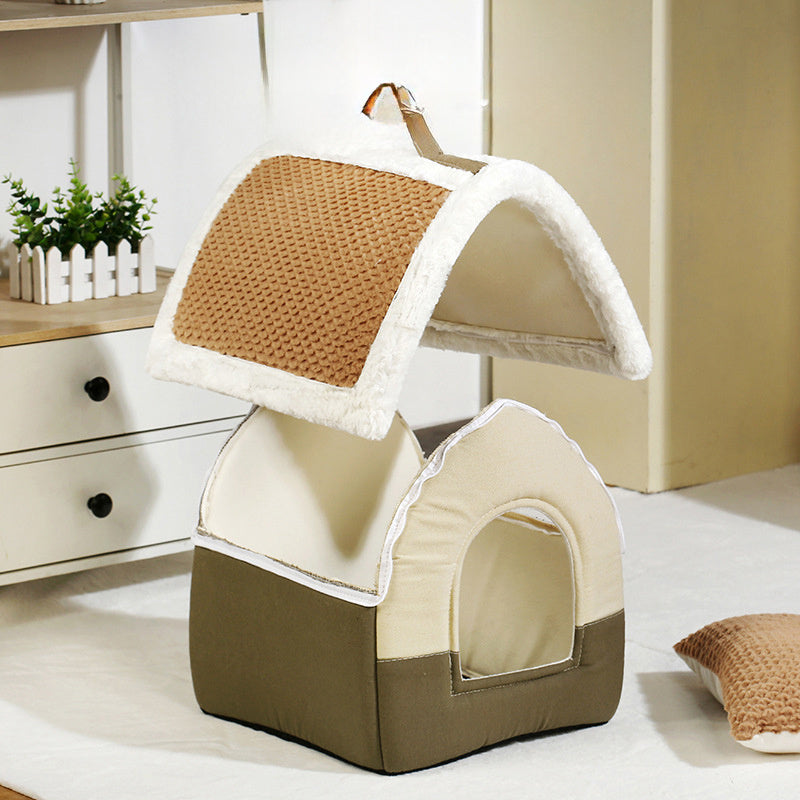 Foldable Dog House Kennel Bed Mat For Small And Medium Dogs, Cats